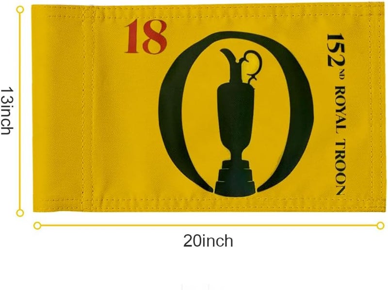 2BUT British Open 2024 Golf Pin Flag Practic Putting Green Golf Flag For Backyard Garden Double-Sewn 600D Nylon Miniature Pin Flag Regulation Tube Flag(20"x13") - Image 2